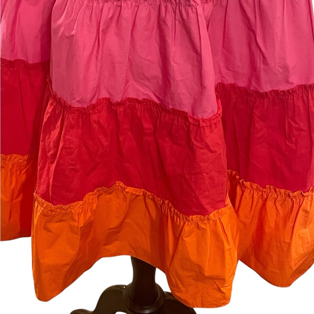 ENGLISH FACTORY Colorblock Smocked Puff Sleeve Mini Dress New With Tags - Picture 4 of 16